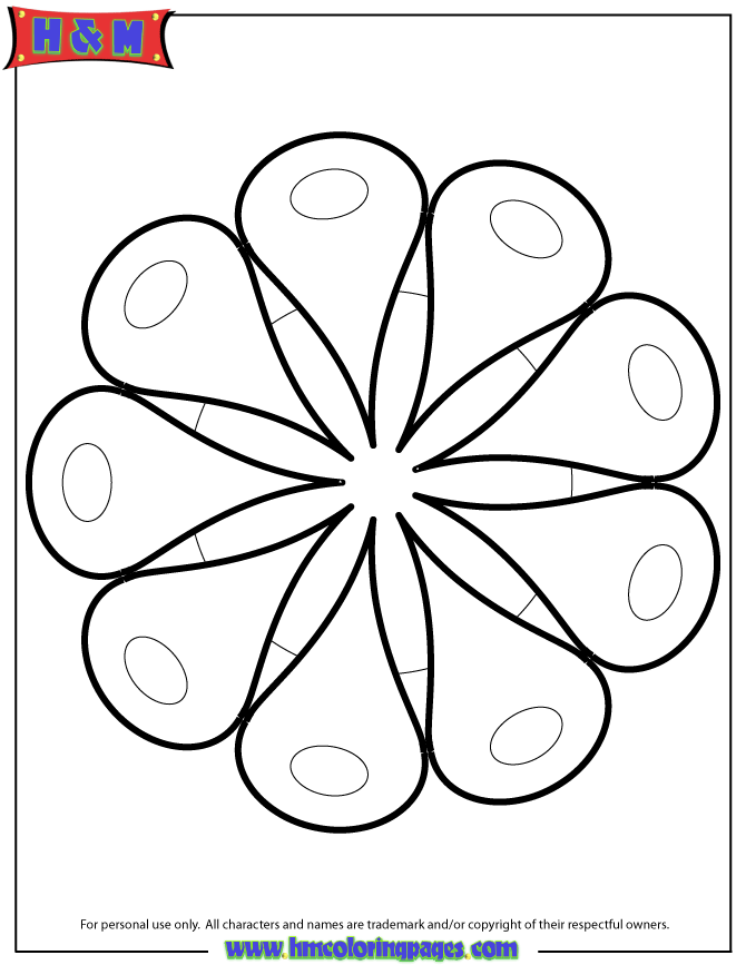 Simple Black And White Mandala Coloring Page | HM Coloring Pages