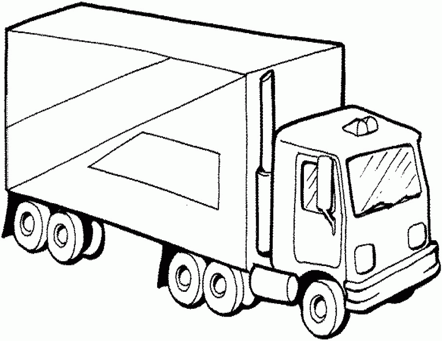 Semi Truck Coloring Pages - Coloring For KidsColoring For Kids
