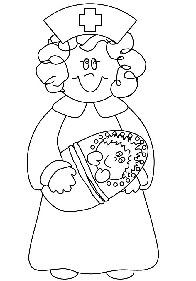 Nurse People Coloring Pages - Doctor Day Cartoon Coloring Pages 