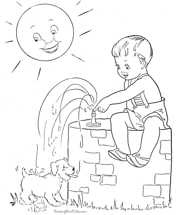 Coloring sheet of Summer for kid 038