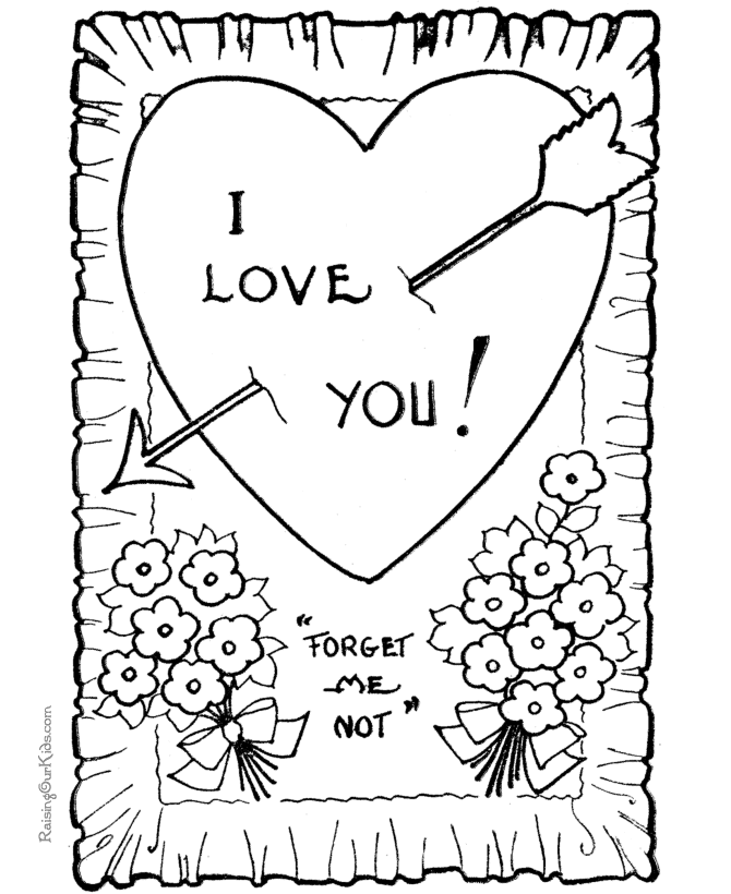Valentine Coloring Page for Child - 002