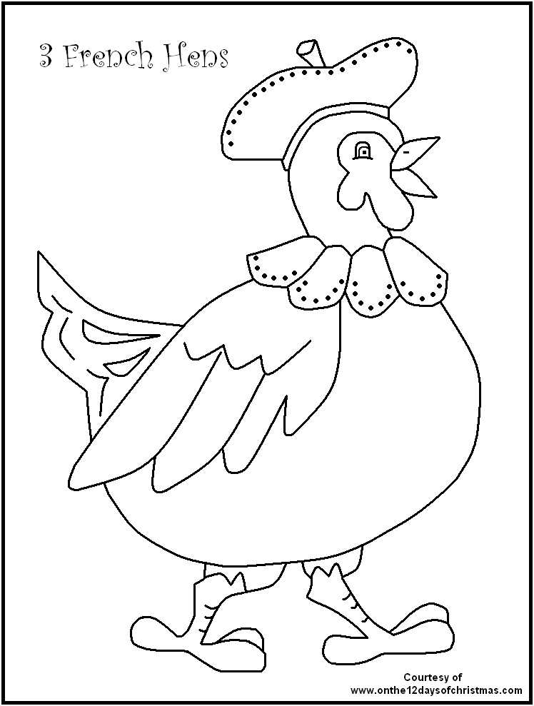 FREE Printable Christmas Coloring - on the 12 days of Christmas theme