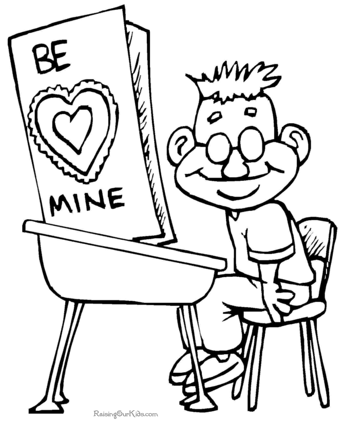 Free printable Valentine coloring pages - 016