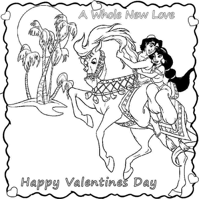 Disney Valentine Colouring Sheets Free Printable For Little Kids 9523#