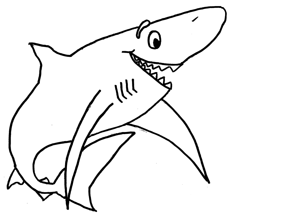 great white Colouring Pages
