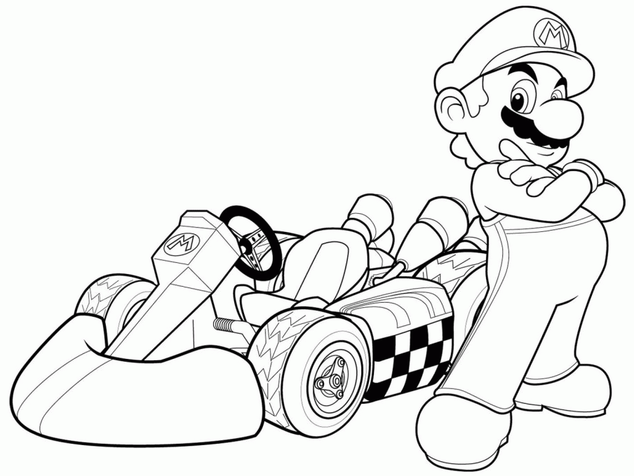 Colorear Mario Y Luigi Con Un Kart