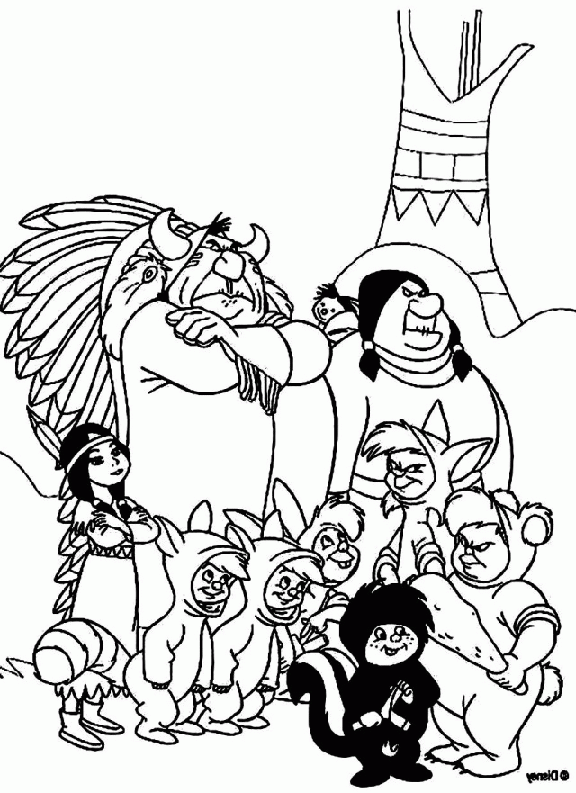 Download The Indians And Bunnies Peter Pan Story Coloring Pages Or 