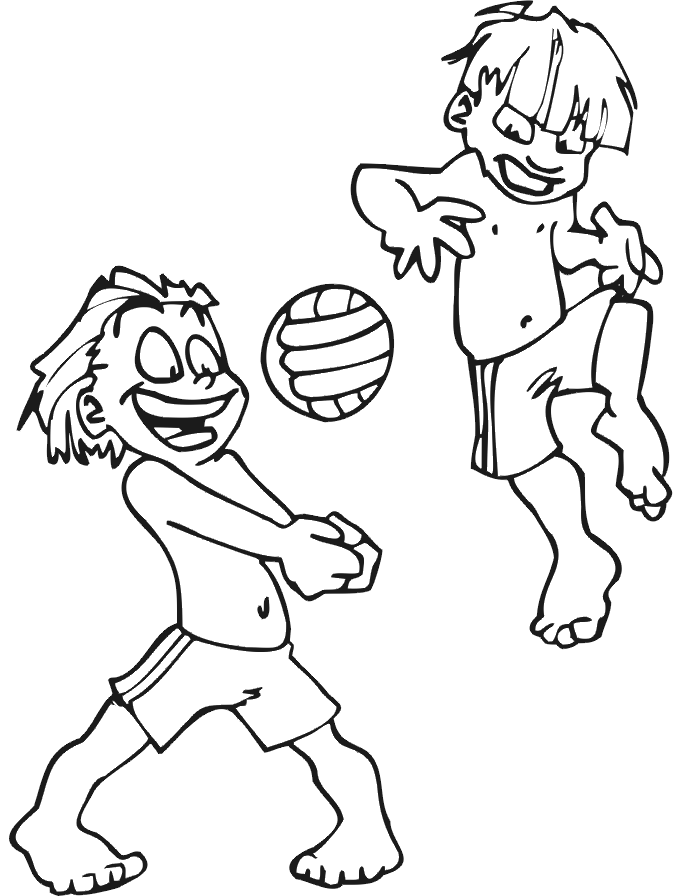 Vollyball Summer Coloring Pages