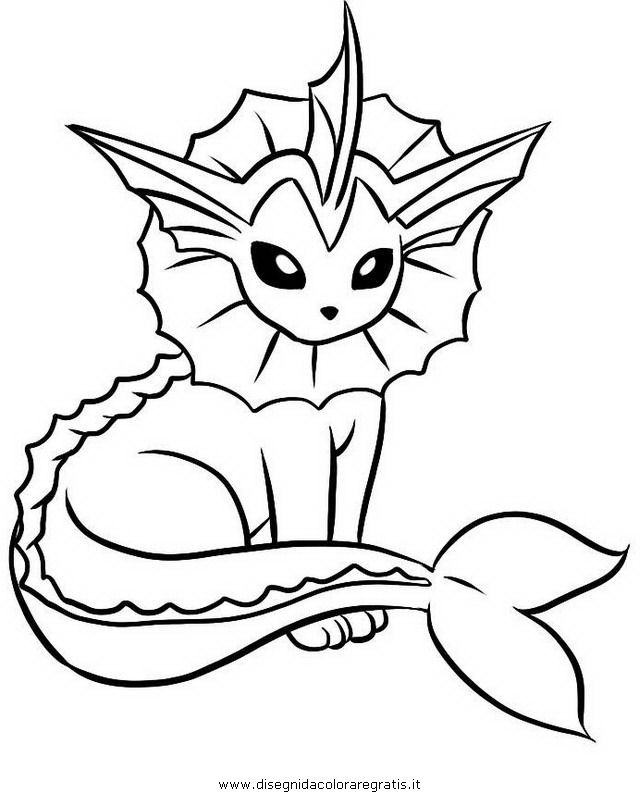 Pokemon vaporeon Colouring Pages