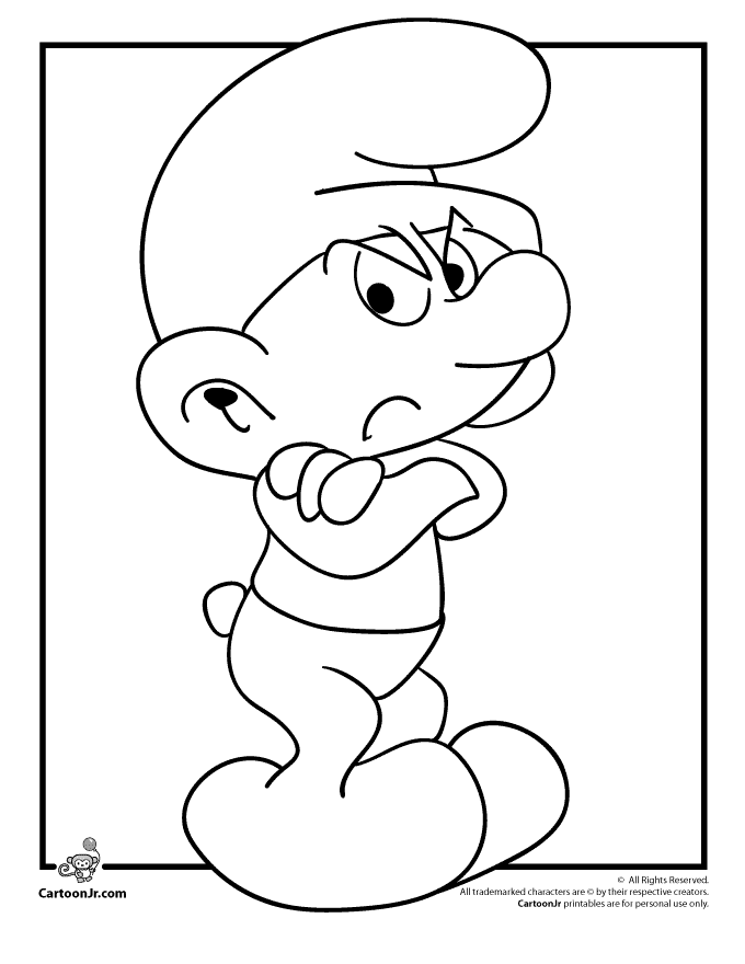 smurf page 6 Colouring Pages