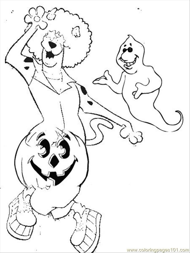 Coloring Pages Scooby Doo Halloween (Cartoons > Scooby Doo) - free 