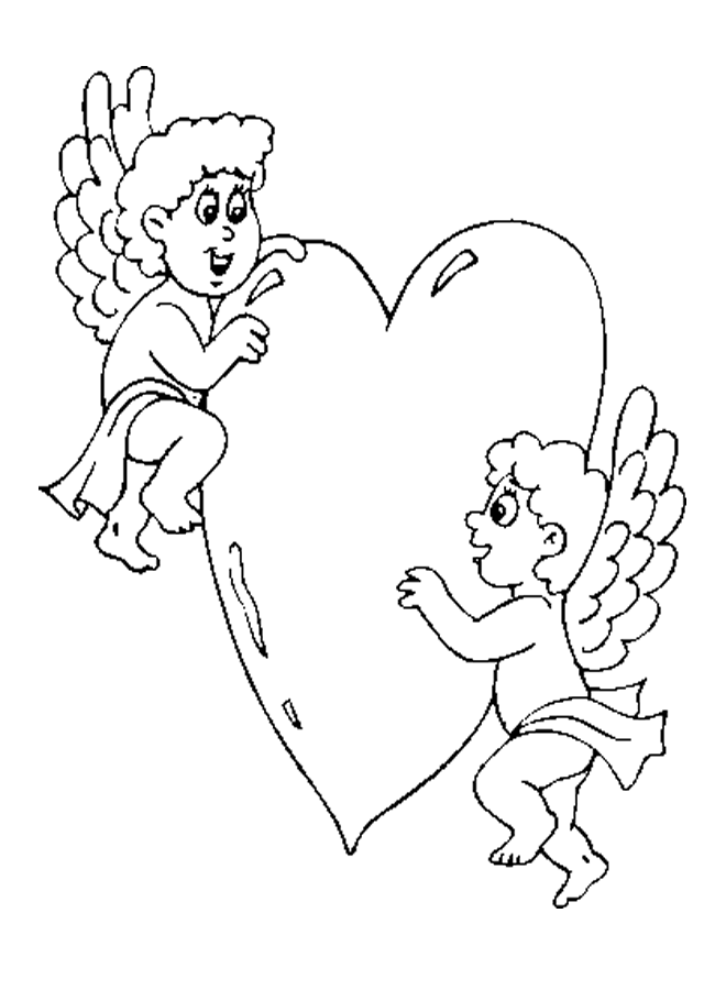 Free Cupid Coloring Sheet - Homeschool Helper