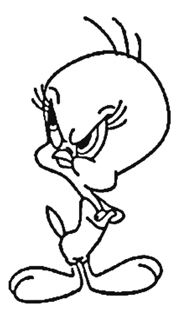 Tweety Coloring Pages : Tweety Angry Coloring Page Kids Coloring Art