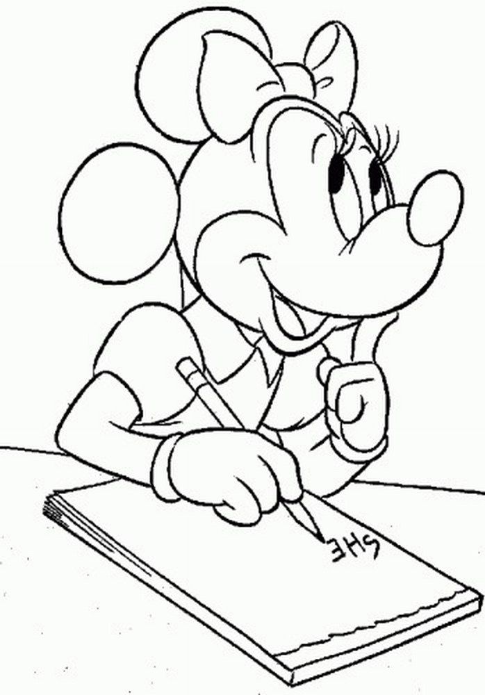 Minnie Mouse Disney Coloring Pages Pictures Print | Bed Mattress Sale