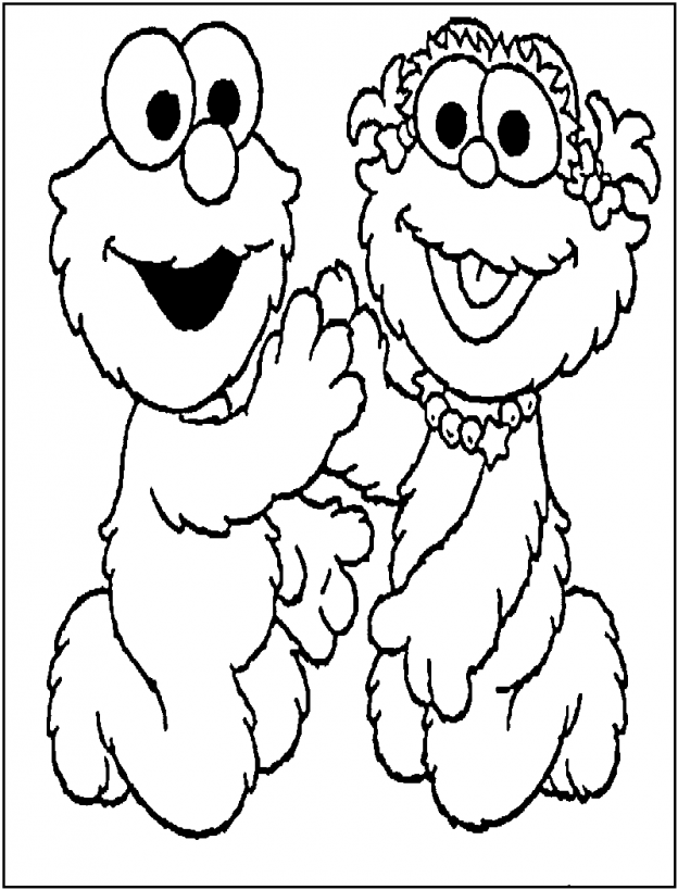 Sesame Street Birthday Coloring Pages Images & Pictures - Becuo