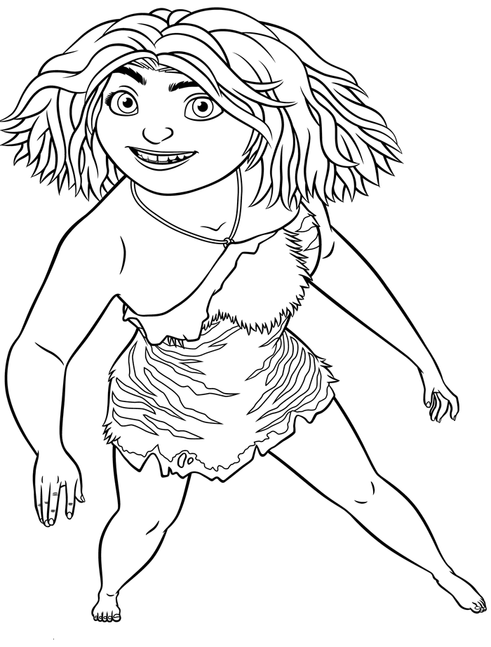 Kids Under 7: The Croods Coloring Pages