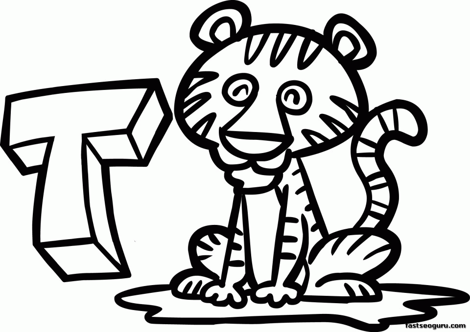 Animal Coloring Soccer Tiger : tiger coloring pages Animal 
