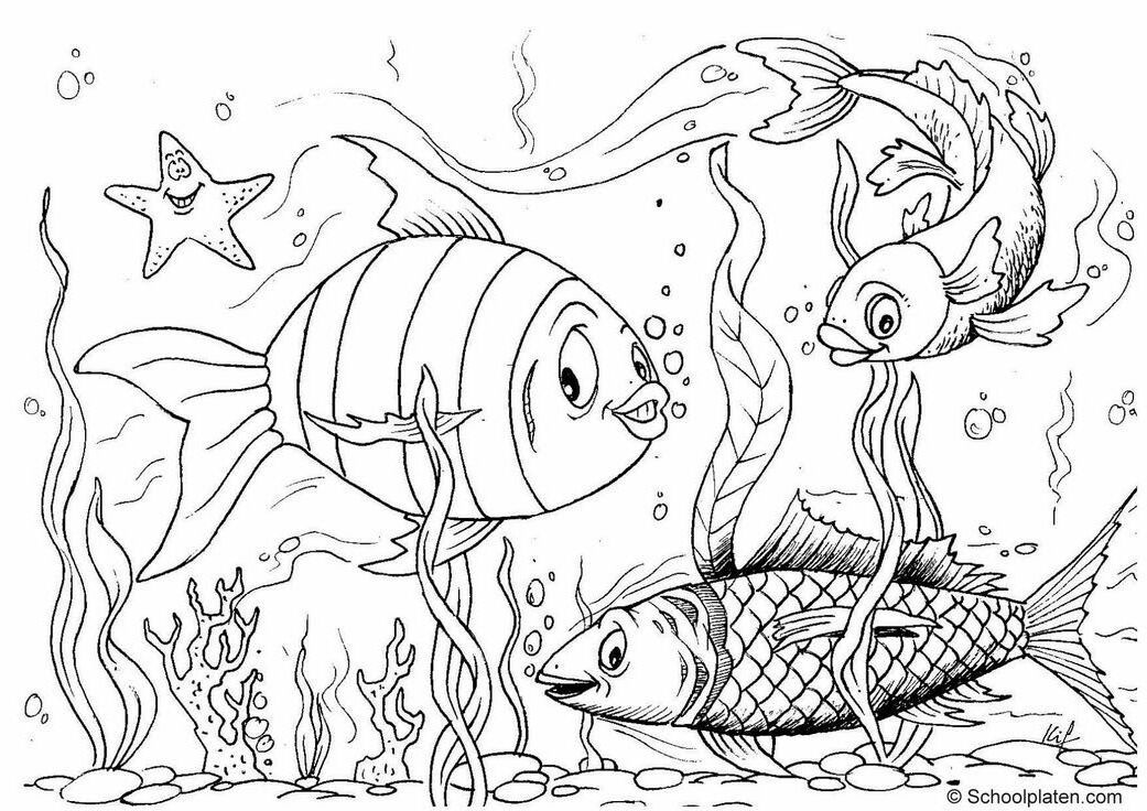 Ocean fish coloring page | Coloring pages and Printables