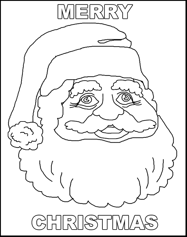 Merry Christmas Santa - Free Coloring Pages for Kids - Printable 