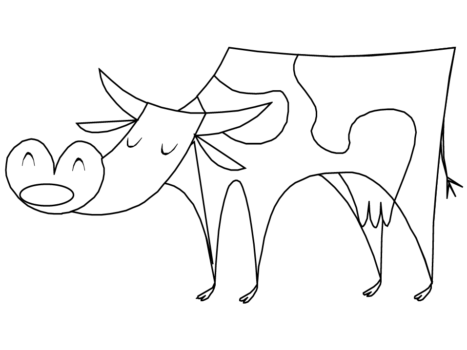 cartoon Cow Coloring Pages for kids | Great Coloring Pages