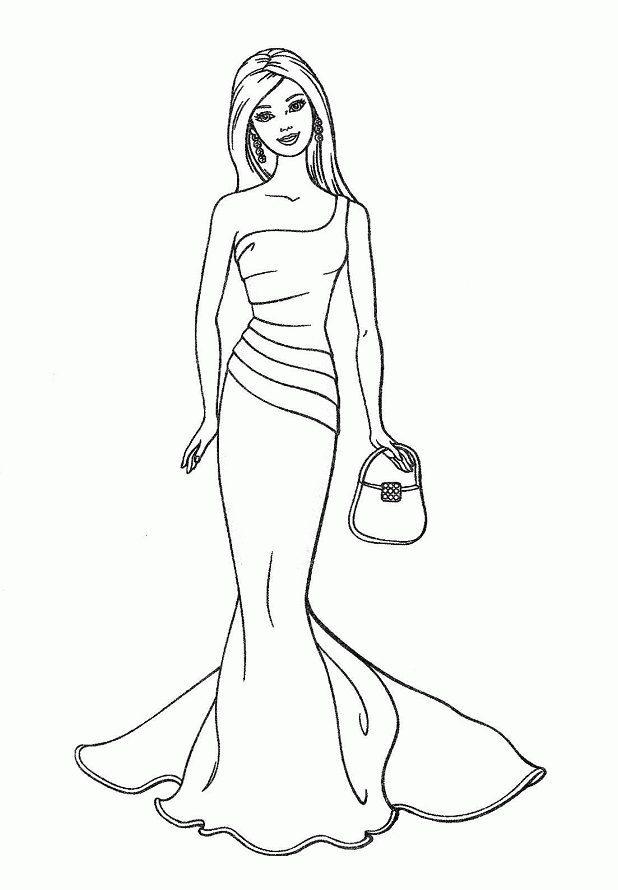 Free Coloring Pages Of Barbie
