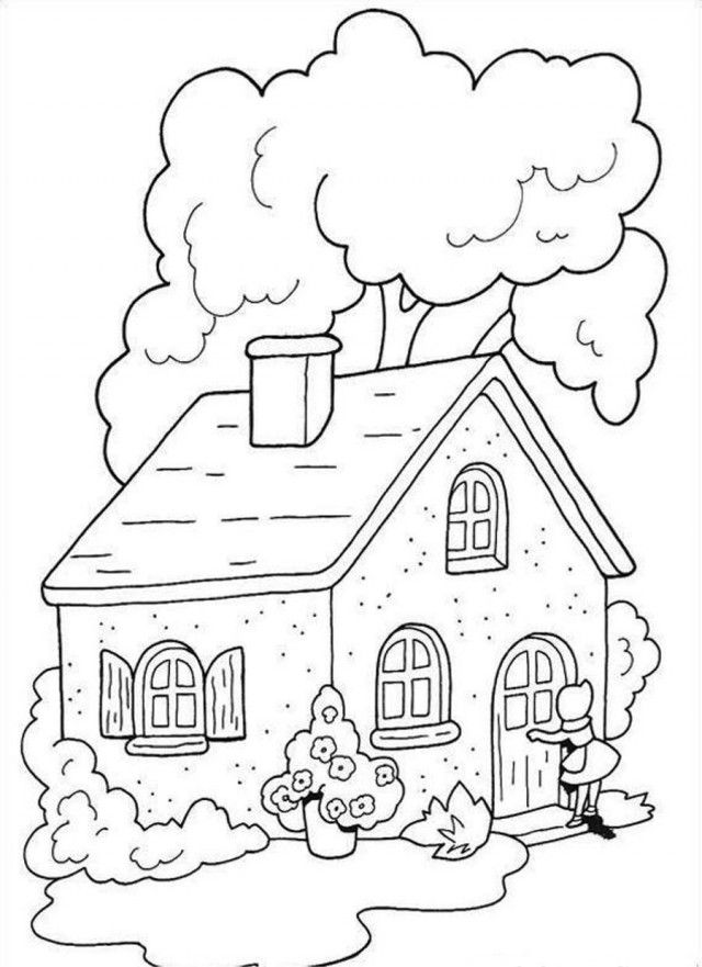 Little Red Ridin Hood Warm Home Coloring Page Coloringplus 149904 