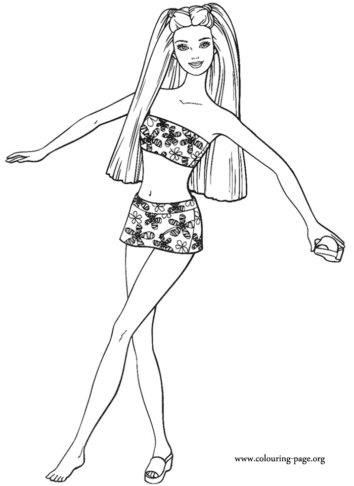 cute barbie Colouring Pages