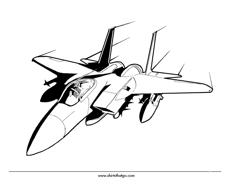 Kids Coloring Airplane, : FA 18 Hornet Jet Fighter Airplane 