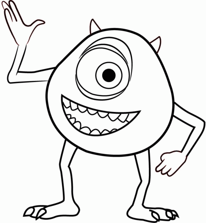 wazowski Colouring Pages