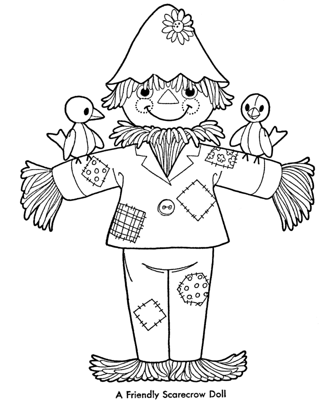 Halloween Scarecrow Coloring page | Halloween/Fall Color By Number,an…