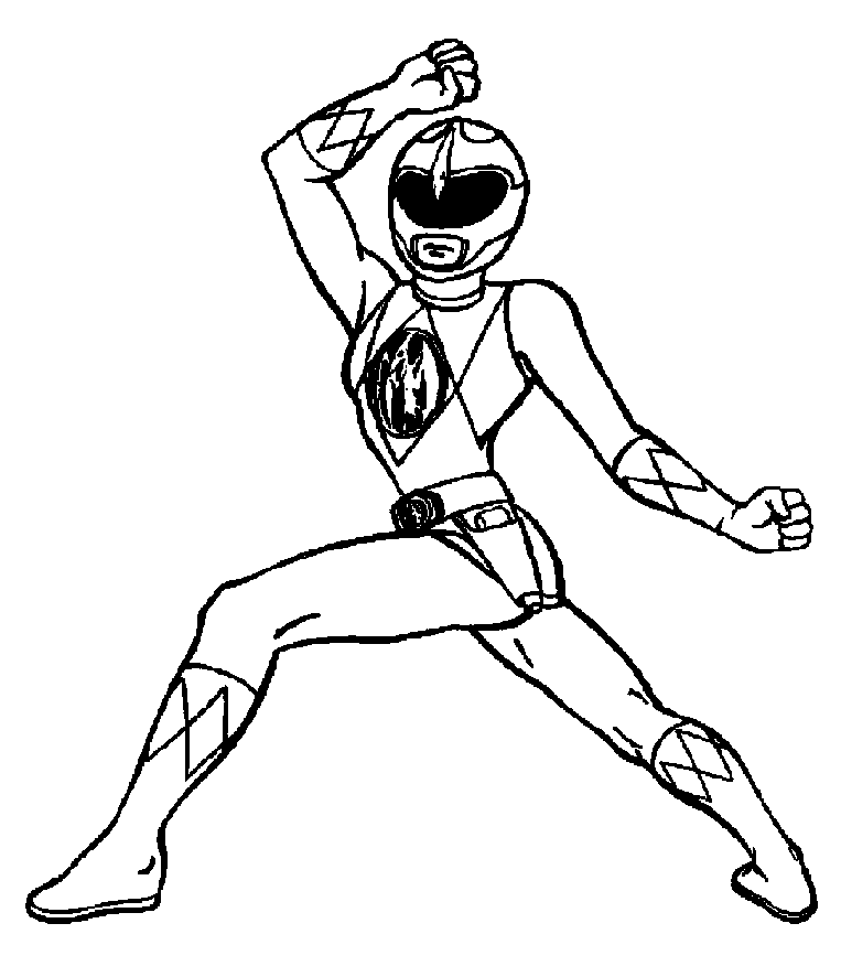 morphin yellow Colouring Pages