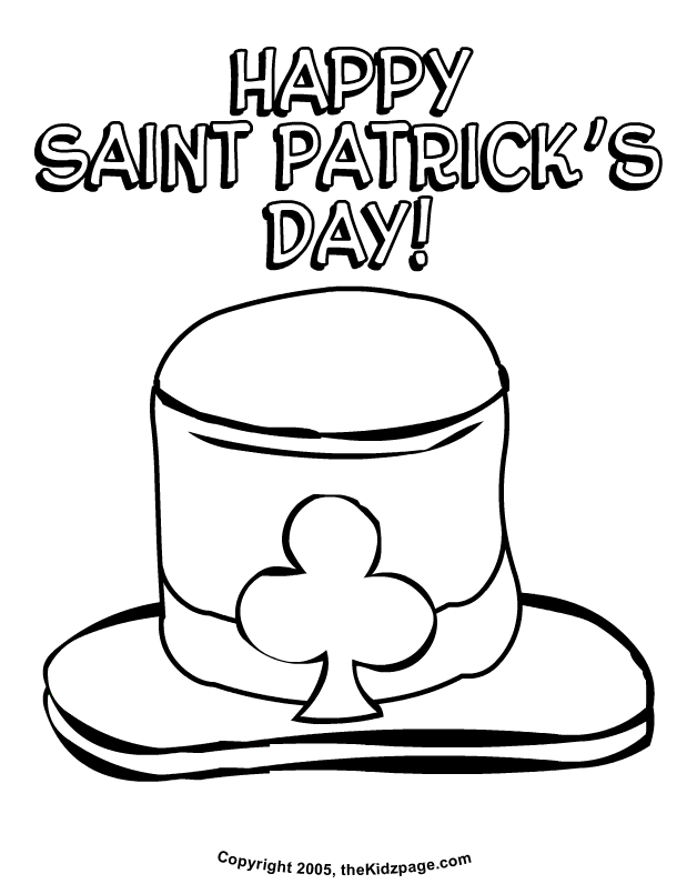 Happy St. Patrick's Day - Free Coloring Pages for Kids - Printable 