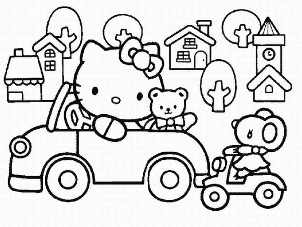 Hello Kitty Coloring Pages 7 Background HD | wallpaperhd77.com
