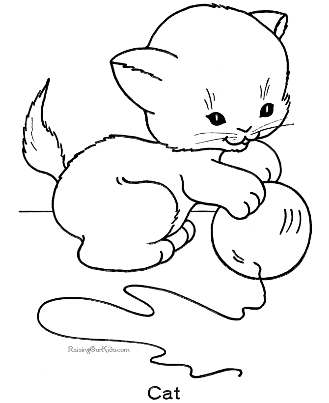 Free Printable Kitten Coloring Pages 002
