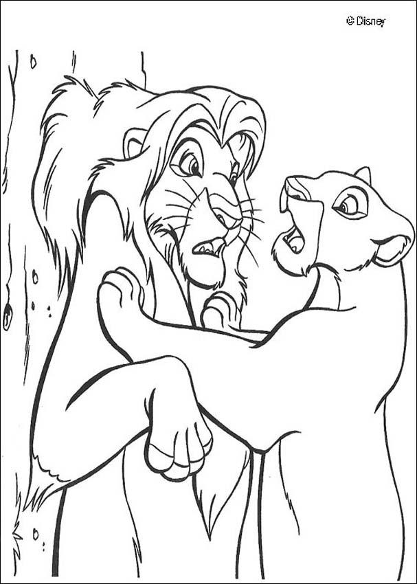 The Lion King coloring pages - Running hyenas