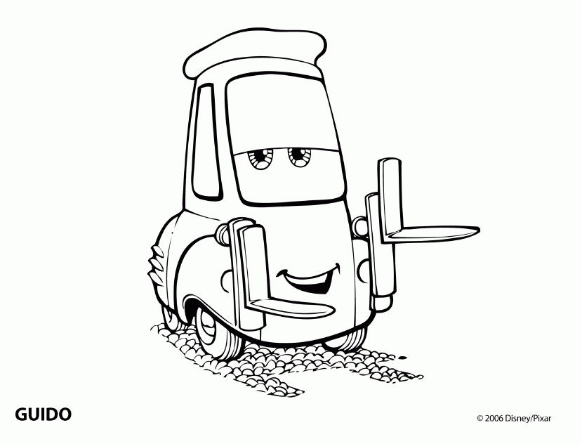 Guido - Disney & Pixar's Cars Coloring Pages