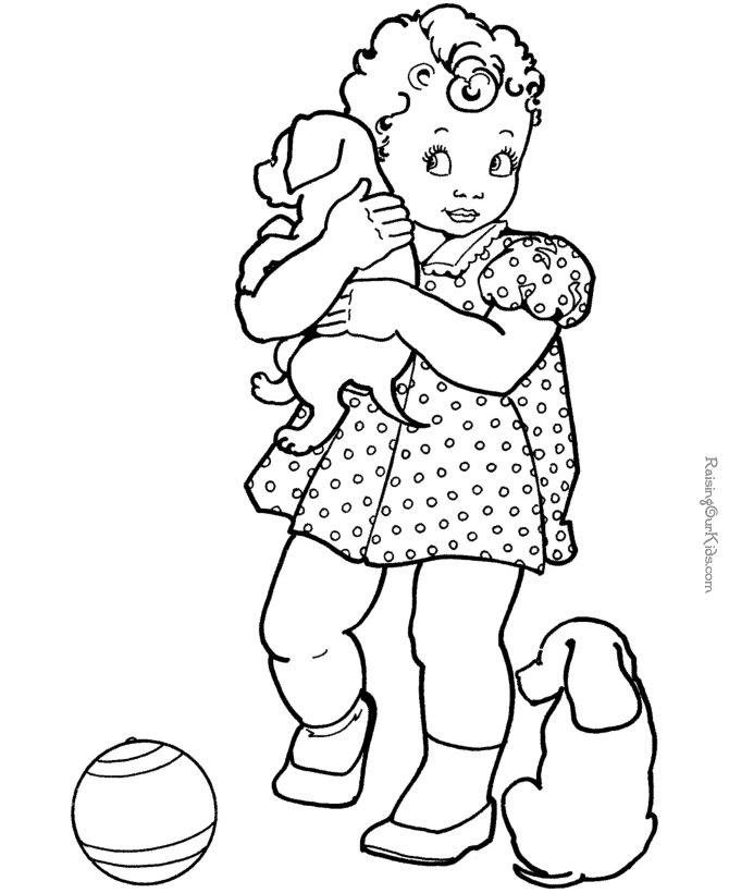 Puppies and Kittens Colouring Pages (page 3)