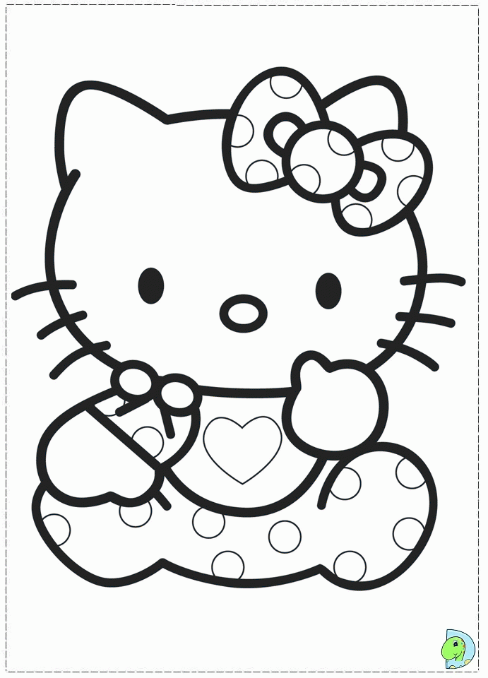 hello kitty devil Colouring Pages