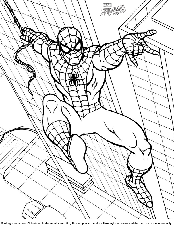 Spider Man coloring pages in the Coloring Library