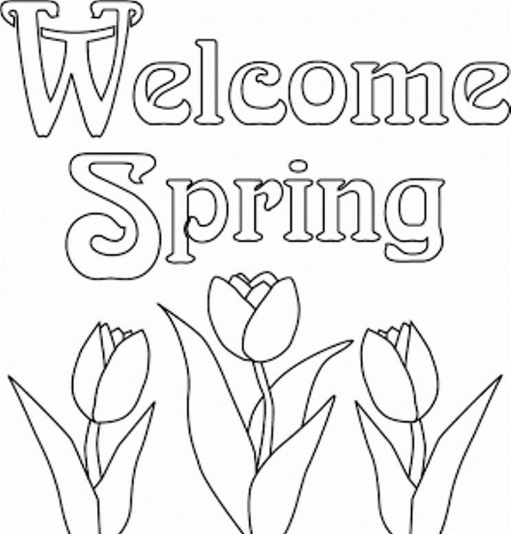 welcome spring coloring pages ekids printable
