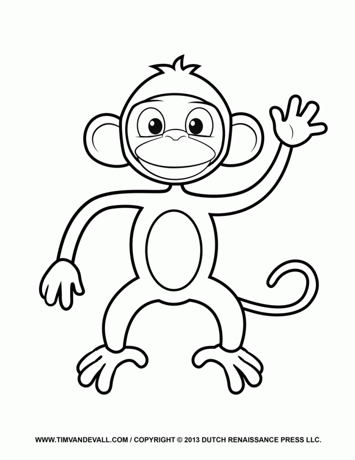 Monkey Face Coloring Page Educations