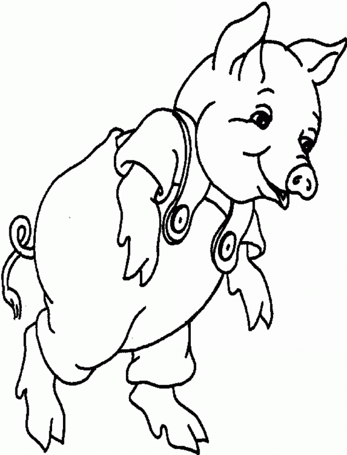 Coloring Pages Of Pigs For Kids