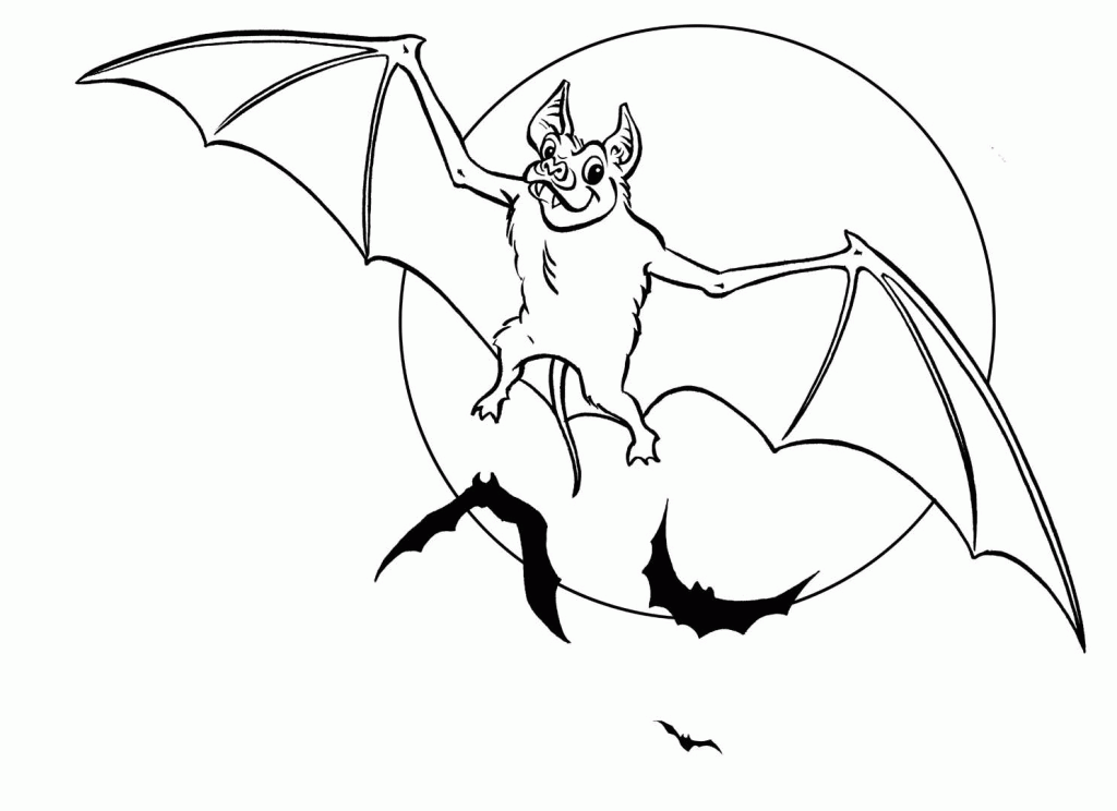Wild Animal Bat Coloring Pages Free Print | Laptopezine.
