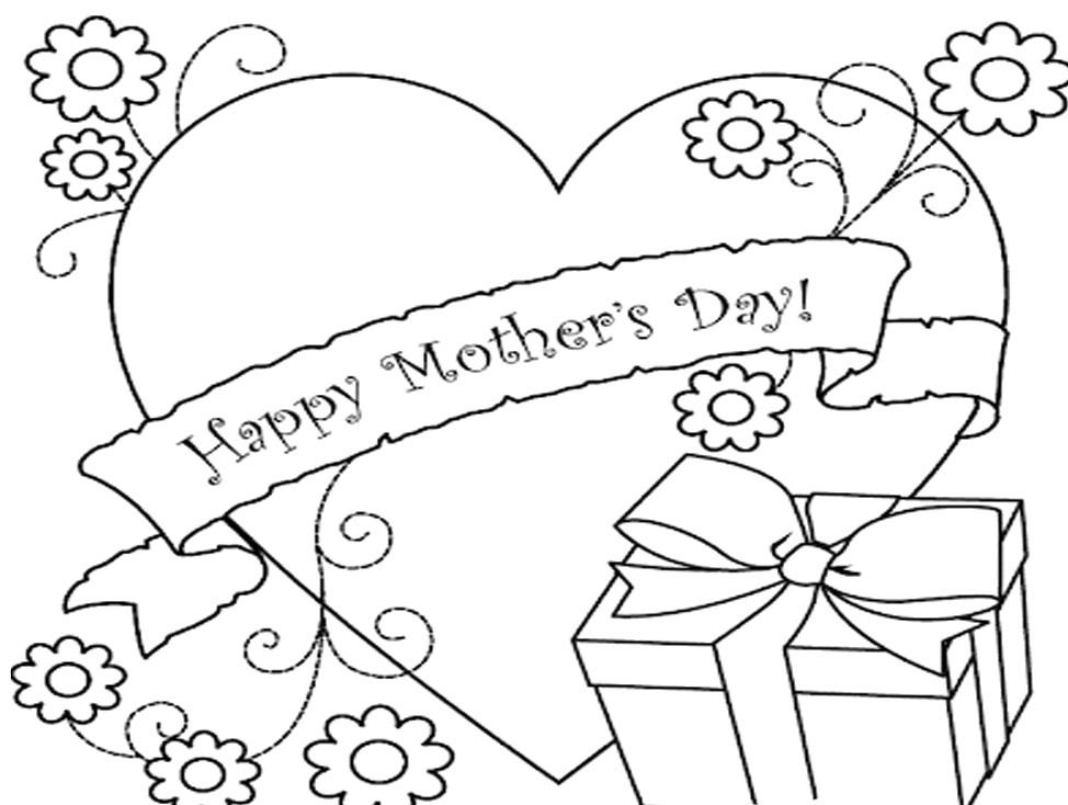 Download Gifts And Greeting Cards On Mother's Day Coloring For 
