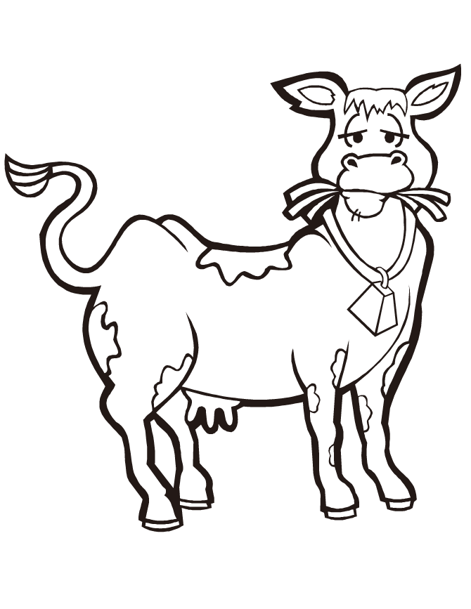 Cow Coloring Page Cows In The Pasture