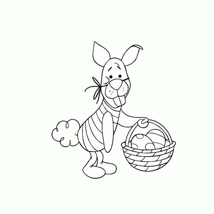 Free Winnie the Pooh Easter Coloring Pages — Busy Mommy Media