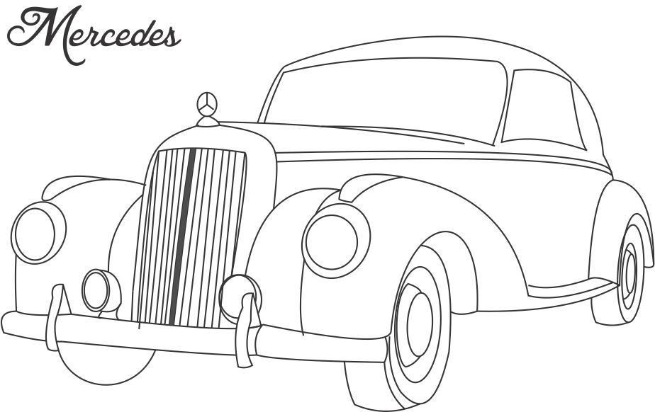 VINTAGE+CARS Colouring Pages