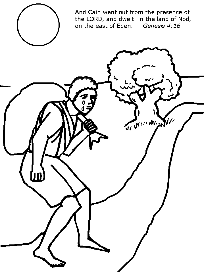 Cain And Abel Genesis Chapter 4 Bible Story Coloring Pages