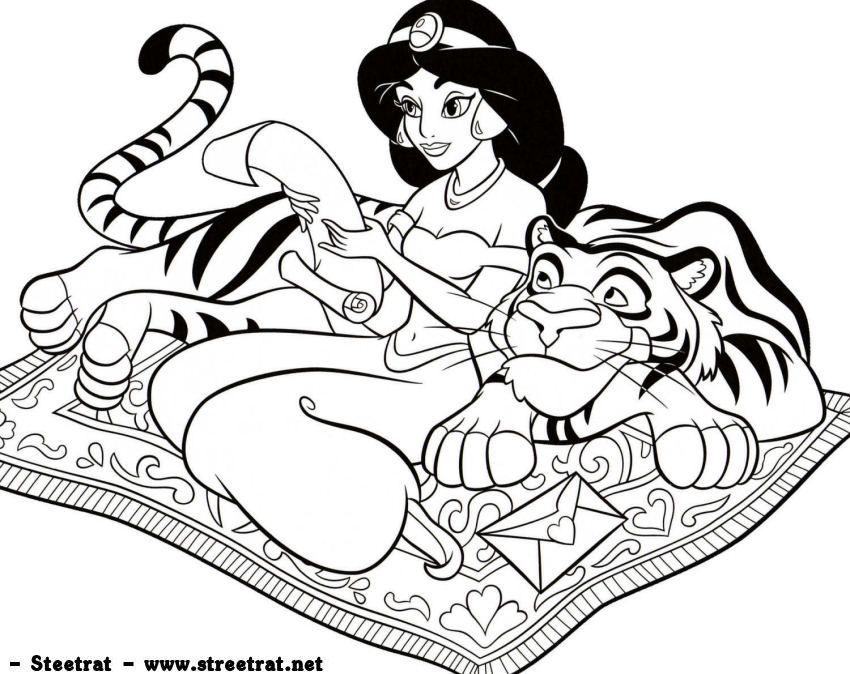 Disney Jasmine Princess Coloring Pages #17 | Disney Coloring Pages