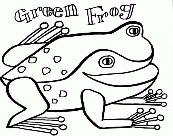 The green frog Eric carle coloring page